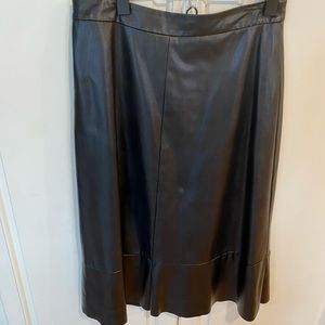 A-line Vince Camuto faux leather black skirt, size 2